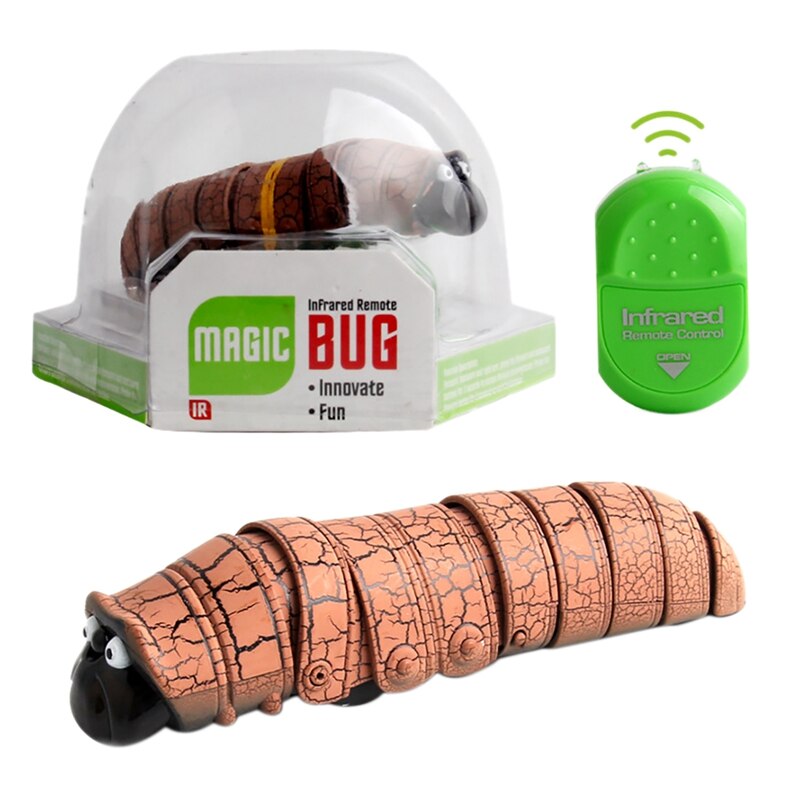 Infrared Remote Control Caterpillar Toy Funny Rc Animal Toy Novelty Gaggle Toy Tricky Toys Reptile Insect Electric: Orange