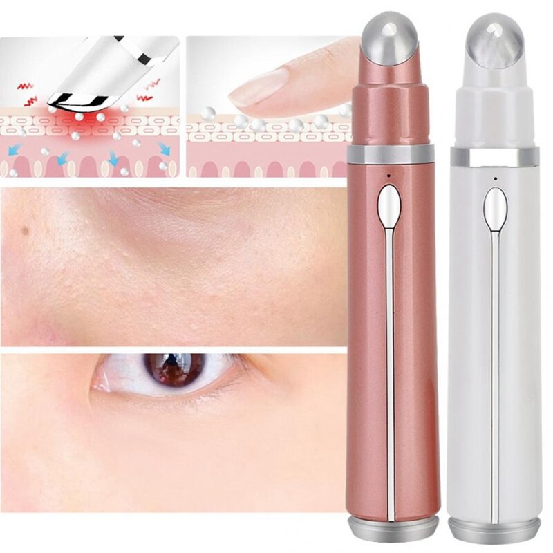 Zilver Oog Massager Dark Circle Remover Eye Zakken Eliminatie Stimulator Schoonheid Machine