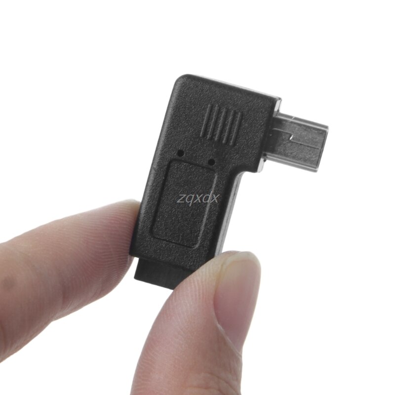 USB Micro 5Pin Female to Mini 5Pin Male 90 Degree Angle Left / Right Adapter Converter Whosale