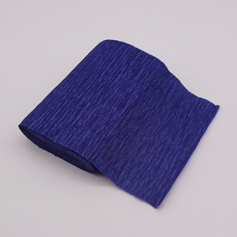 250*15cm Crinkled Crepe Paper Flower Wrapping Craft DIY Paper Streamer Scrapbooking Origami Party Decoration Packing Material: Royal Blue