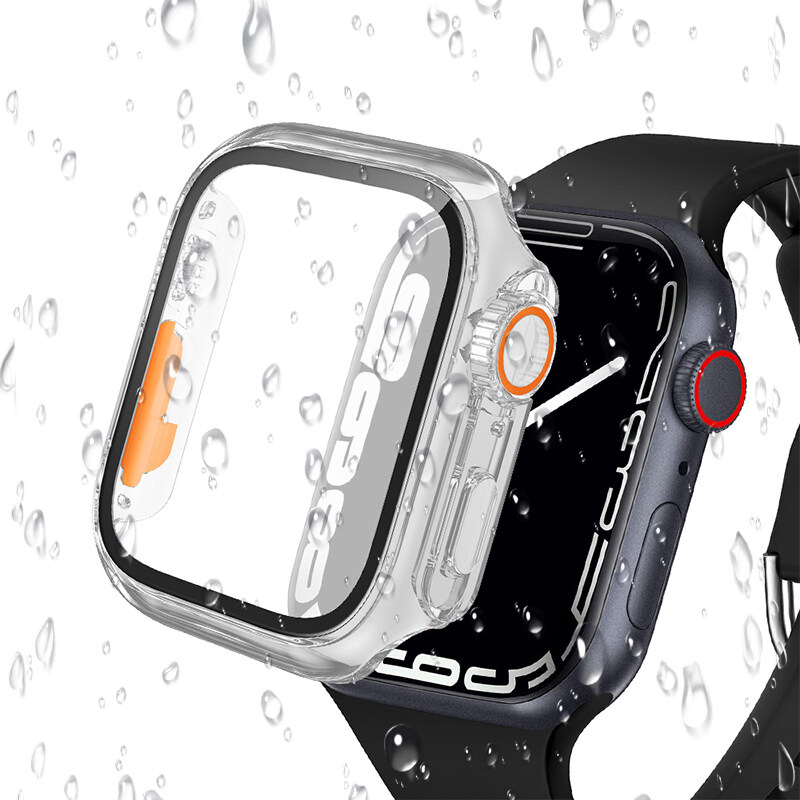 Glass+Case For Apple Watch Series 10 46mm 42mm Screen Protector Cover Change To Ultra Bumper Case Full Cover iWatch S10 42 46 mm: Blue / 7 Inches & Above