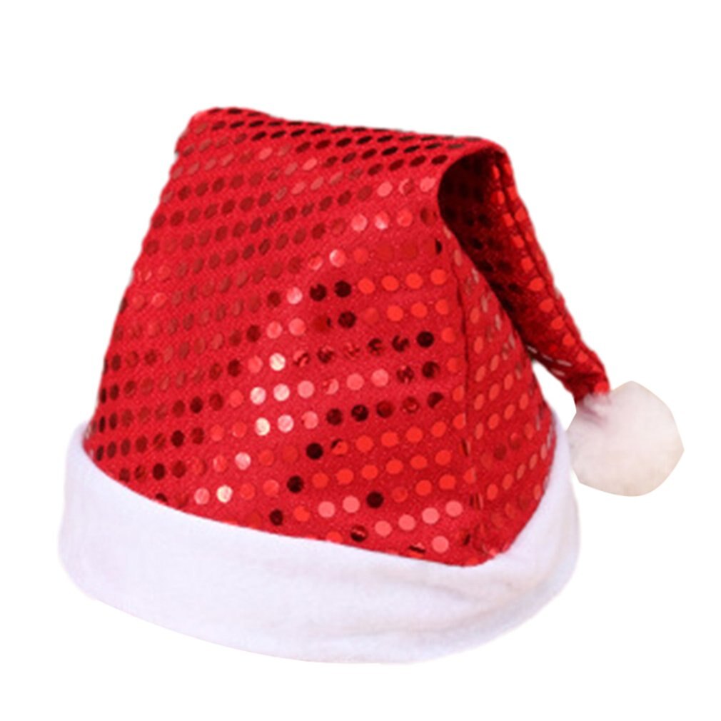 Kerstversiering Doek Party Prestaties Levert Kleine Volwassen Ornament Pailletten Kerst Hoed: Rood