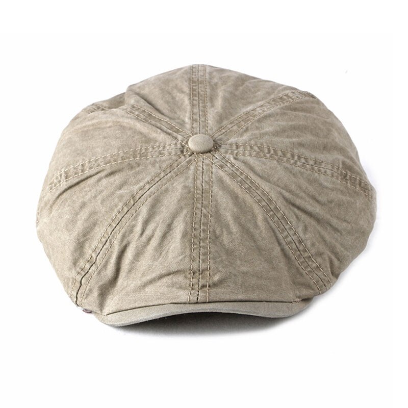 Gorro vintage de ocho hojas para hombre, gorra de algodón lavada para newsboy, Boina informal para exteriores, gorro plano octogonal, sombrero de Pintor británico para otoño