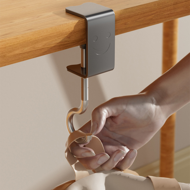 1/2 st justerbara skrivbordskrok utan håltagning kontorsbordskrok hängande väska student ryggsäck hörlurskrok