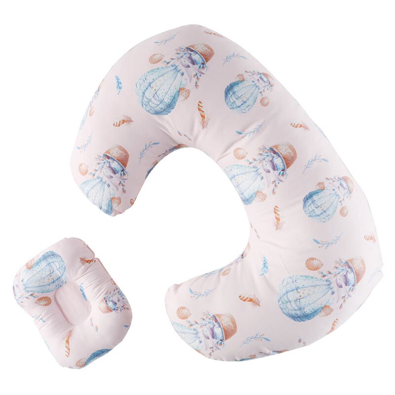 Baby Pflege Kissen 2 Teile/satz Mutterschaft Baby Stillen Kissen Infant U-Förmigen Neugeborenen Baumwolle Fütterung Taille Kissen für frauen: Pink balloon