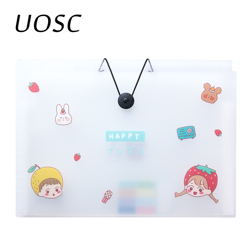 A4 Organ Pack Multilayer Folder PP Storage Bag Student Test Paper Clip Classification File Holder Pen Box Office Information Bag