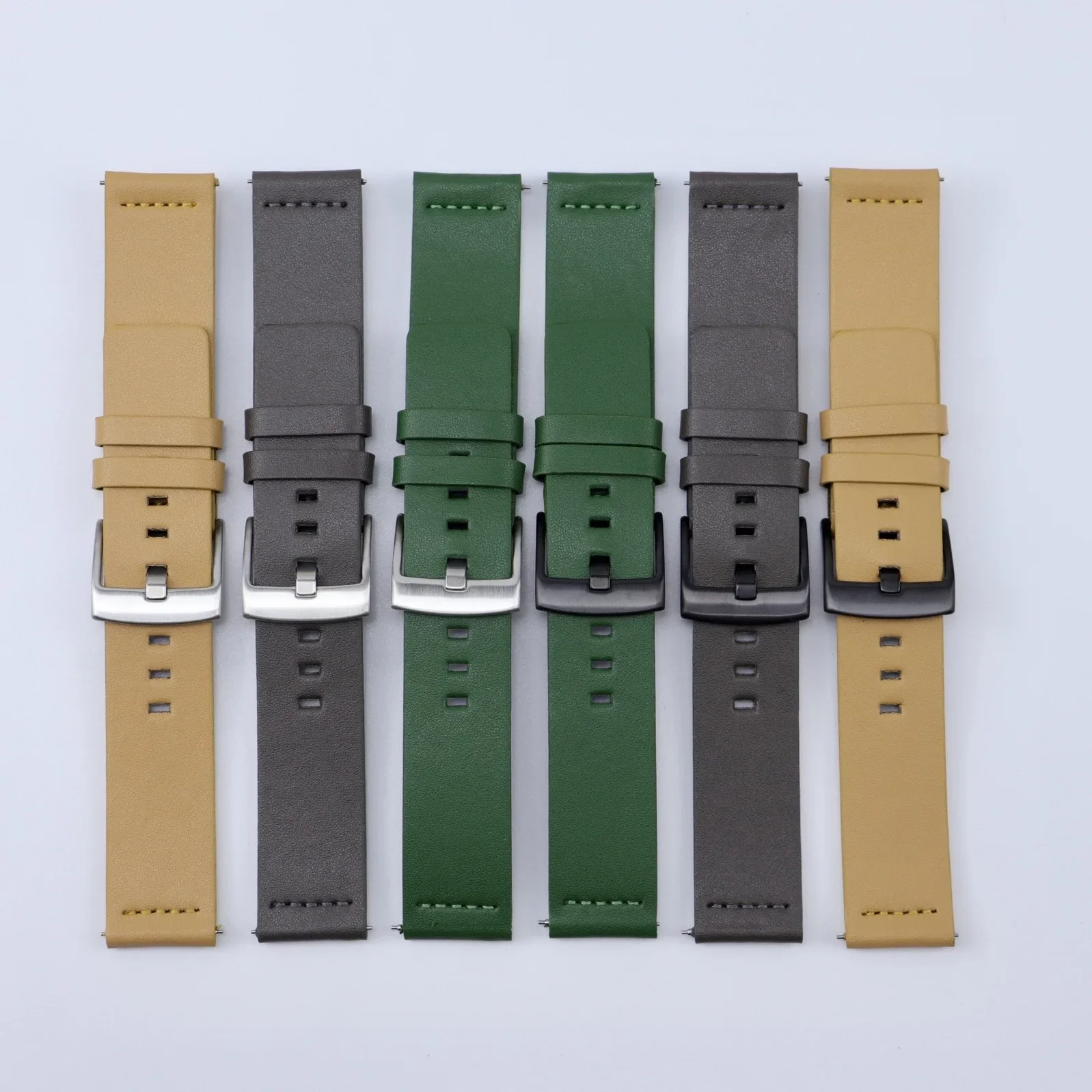20mm 22mm Leather Band for Samsung Galaxy Watch 7 6 5 4 5Pro 6Classic 18mm 24mm Strap for Huawei Watch GT5 Pro 46mm