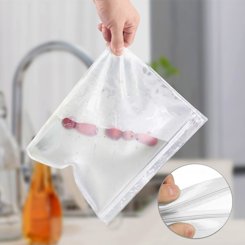 4Pcs Sandwich Pouch Containers Reusable Food Storage Bag Silicone Leakproof Fresh Fruit Pouch Freezer Bags Cup Ziplock Shut