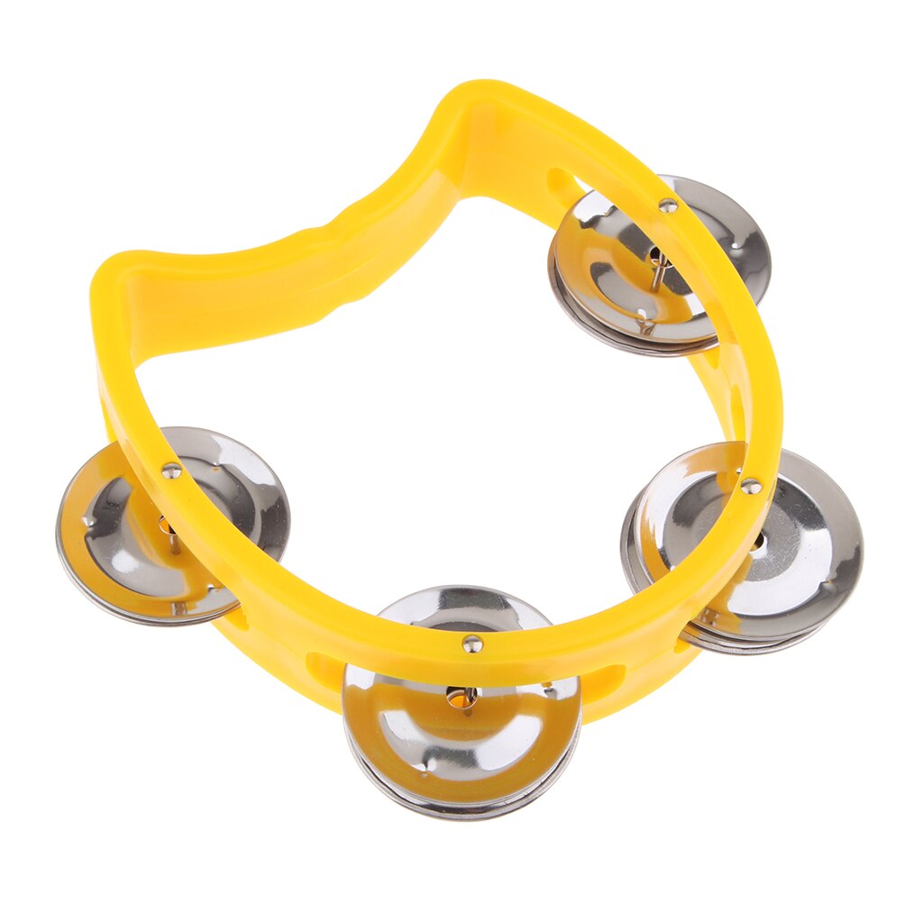 Small Music Tambourine Handheld Rattle Bell Shaker Percussion Instrument