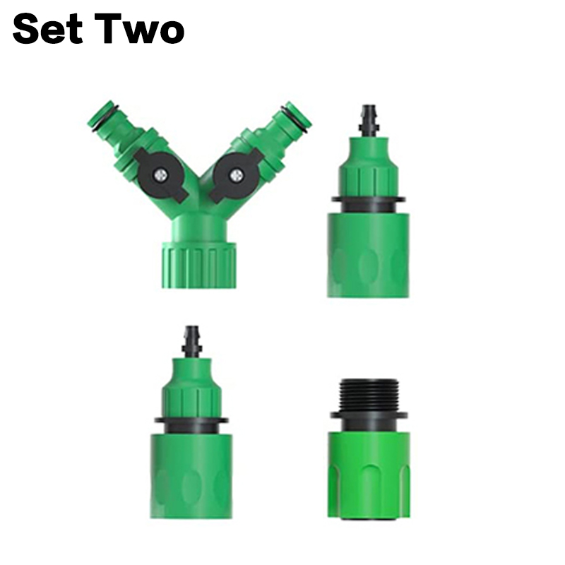 Automatic Electronic LCD Display Home Solenoid Valve Water Timer Garden Plant Watering Timer Irrigation Controller System: Set Two