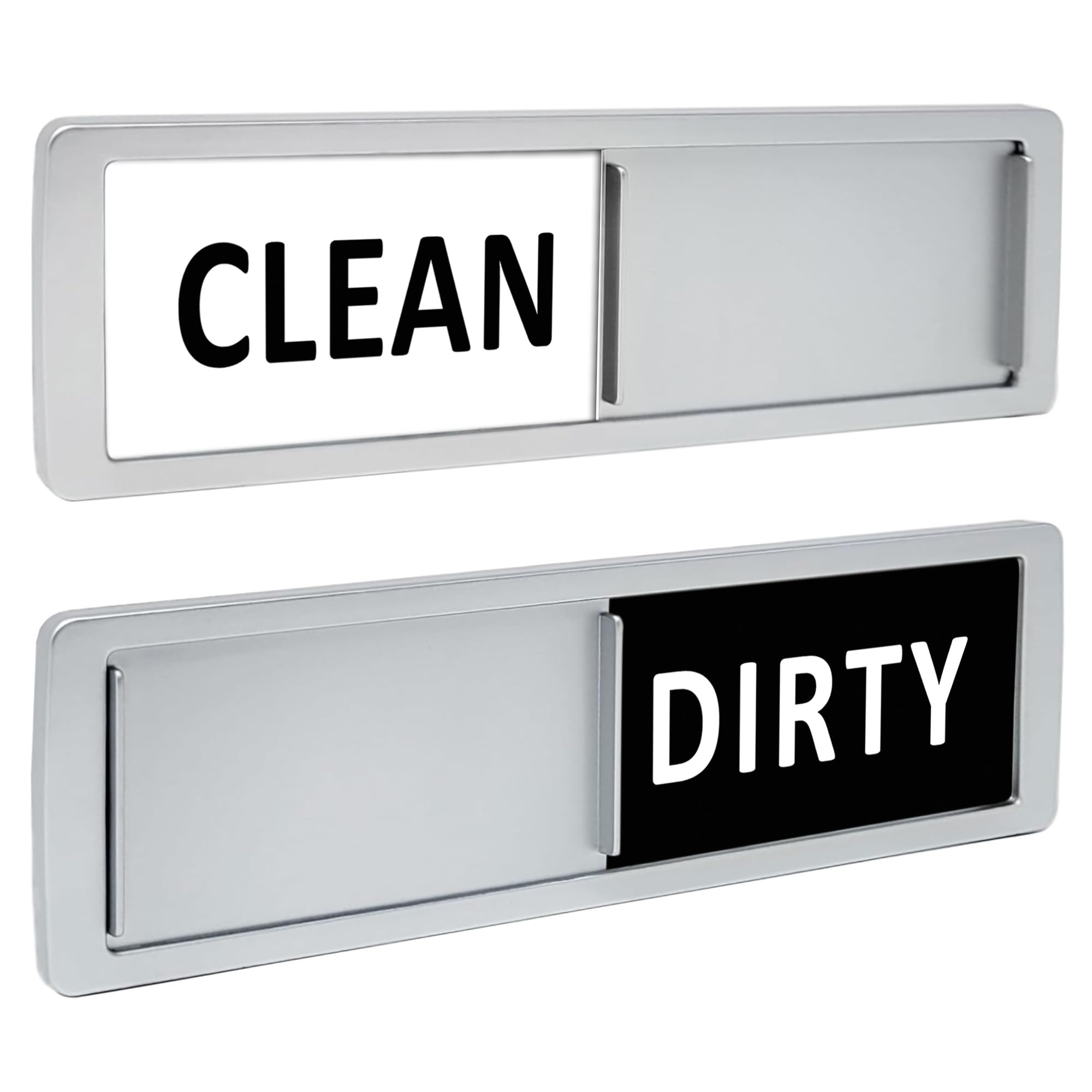 Clean and Dirty Dishwasher Magnet Sign,Optional Adhesive Magnetic Kitchen Decor, Easy Read，Shutter Slide Magnets for Dish Washer