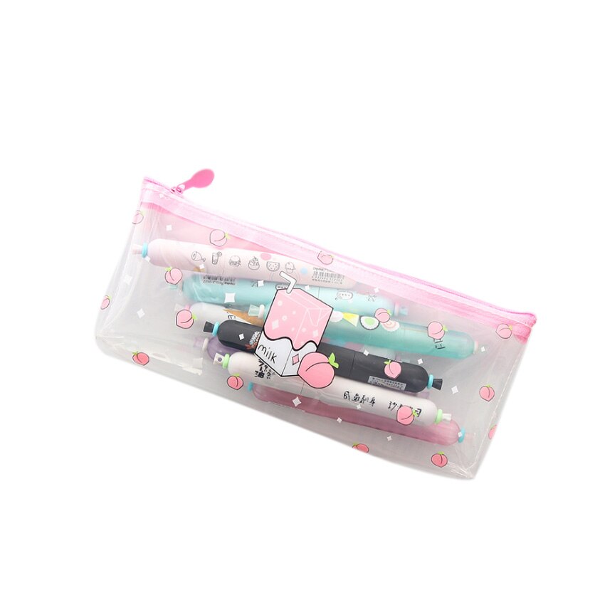 1pcs/pack Small Fresh Transparent Pencil Case Three Selection School Supplies Stationery
