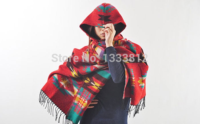 Manteau à capuche avec frange pour femme | Manteau Tartan carreaux carreaux, Poncho, capuche, bohème, châle, écharpe, écharpe enveloppante chaude,