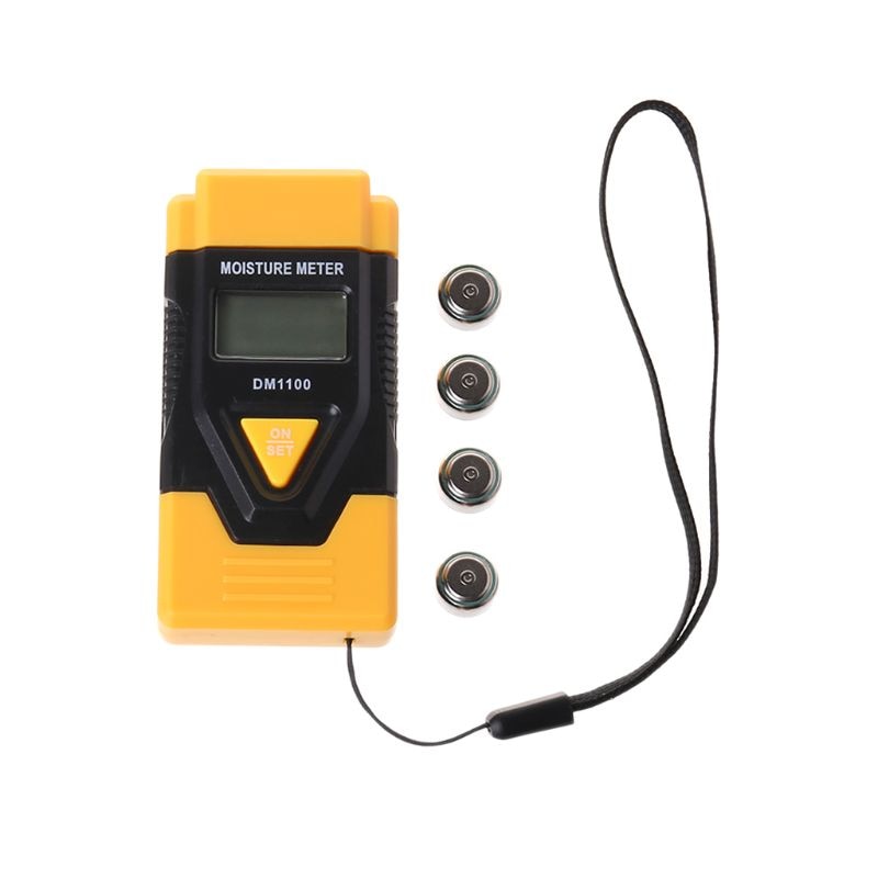 DM1100 3in1 Digital Wood Moisture Meter Sawn Timber Humidity Tester thermometer