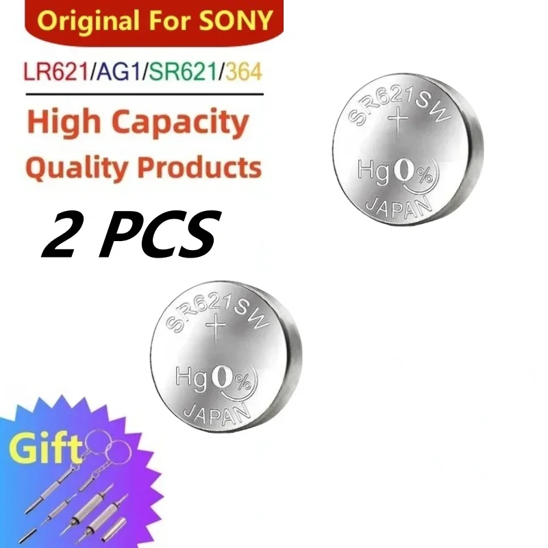 Oryginał dla SONY 364 SR621SW bateria 1,55 V baterie guzikowe robić zegarków zabawki zdalne baterie monetowe: żółty