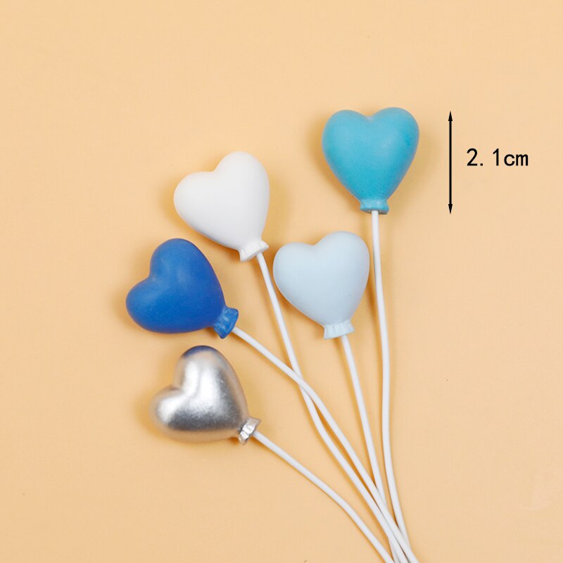 Décoration de gâteau en boule | Haut de gamme, or argent jaune bleu violet rose, amour gâteau ameublement pâtisserie, garniture de gâteau en boule ronde: Resin balloon 5pc 1