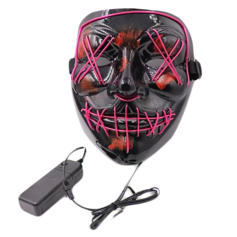 Halloween glowing mask ghost dance with blood flashing horror thriller LED mask electric sound bar party Halloween decoration