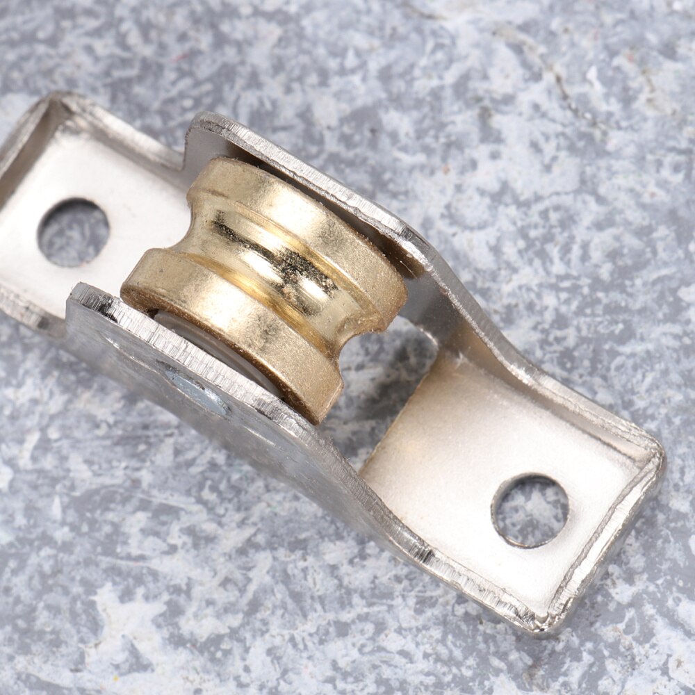 4Pcs Metal Roller Wheels Single Bearings Window Sash Pulley Rod Rollers Alloy Curtain Rail Track Wheels For Window Door Shower