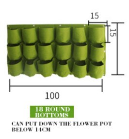 VOZZISOUE Muur Opknoping Planten Bonsai Zakken Planter Tuin Tas 9/18/25/36/49/ 56/64/81 zakken Verticale Tuin Groene Groeien Zakken: A18 pockets 100x50cm