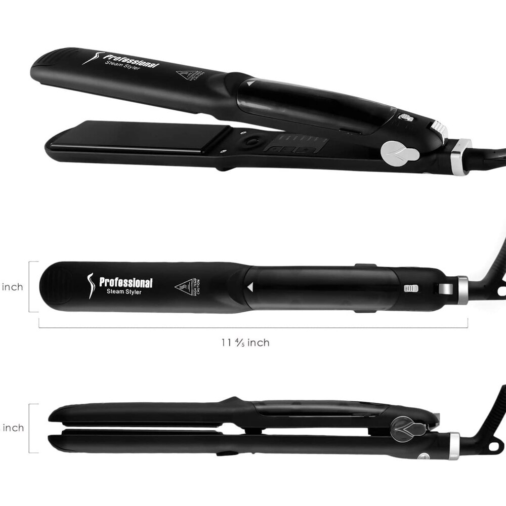 Flat Steam Iron Hair Straightener Ceramic Vapor with Argan Oil Infusion Straightening Hair Flat Iron Steampod