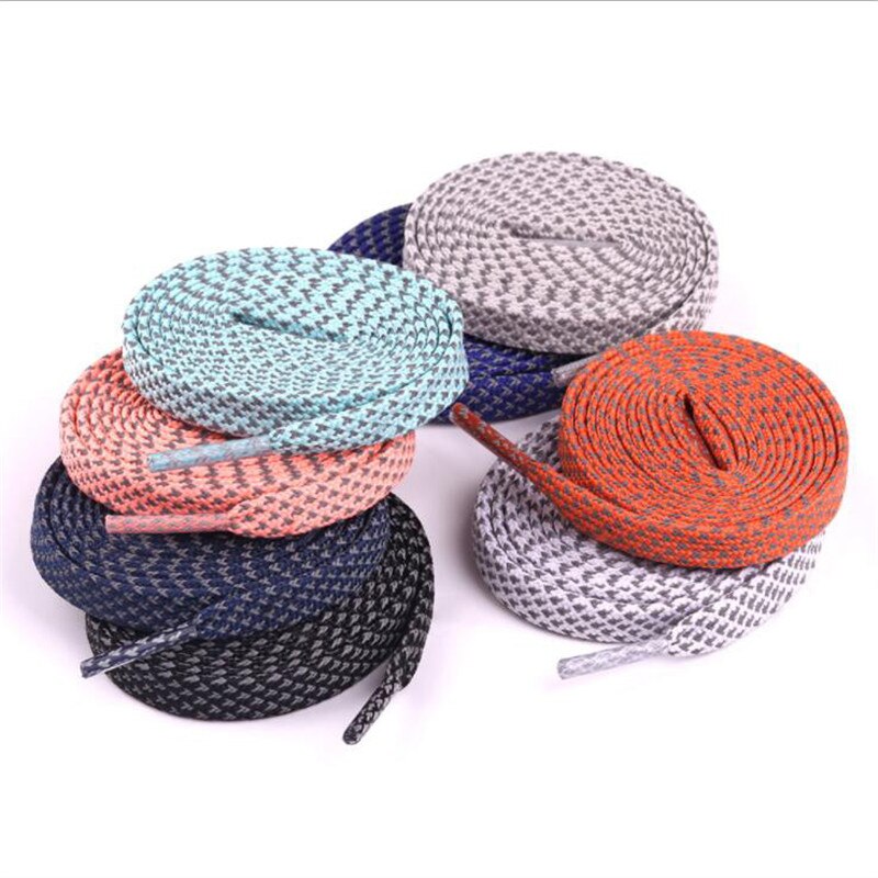 1 Paar 100Cm Reflecterende Schoenveters Lichtgevende Platte Schoenveters Schoenen Vrouw Man Casual Sport Veters Ronde Veters Accessoires