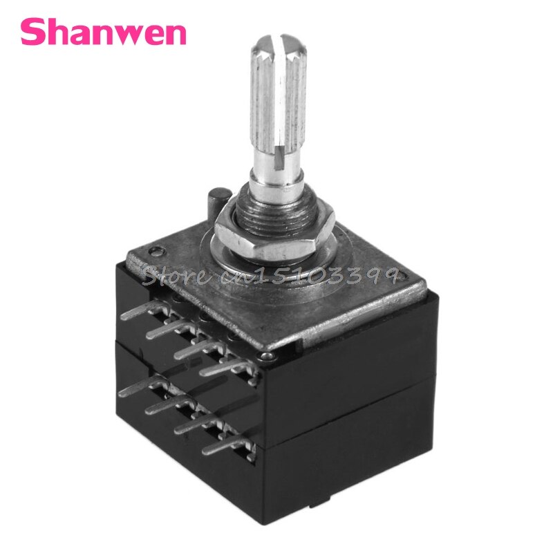 8 Pin Potentiometer RH2702 Serrated Split Shaft 6MM Precision 27-type A100K 100K G08 Whosale&amp
