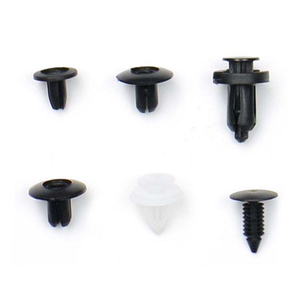 100 Stks/set Auto Zwart Gemengde Plastic Fastener Schroef Klinknagels Clips Kit Voor Auto Bumper Fender Versieringen Fastener Schroef Klinknagels Clip