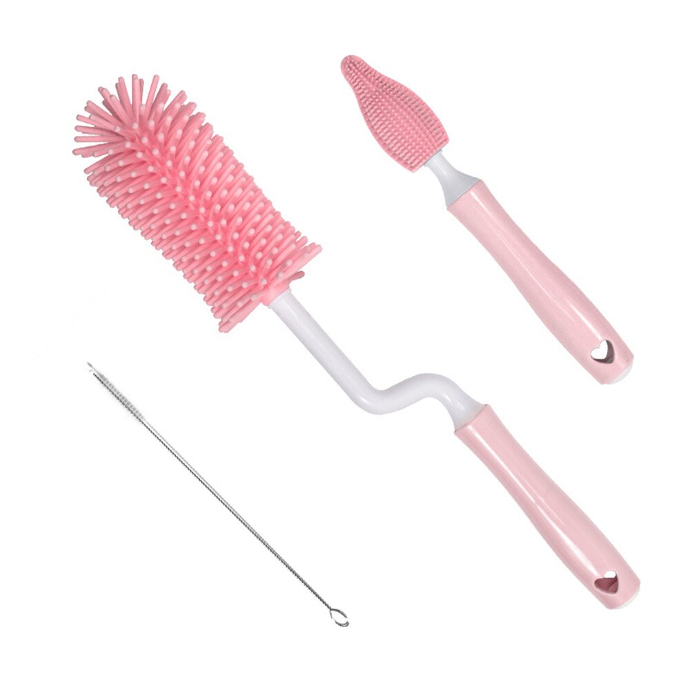 Abs-silikon-babyflaschenbürsten-einstellen, drehbar, handlich, becherreinigung, 360- grad-schnullerbürsten, babyflaschen-reinigungsgerät