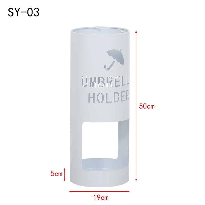 Paraguas de hierro forjado para restaurante y balcón, soporte para muebles del hogar, vestíbulo de Hotel, Cubo de almacenamiento para dormitorio: white