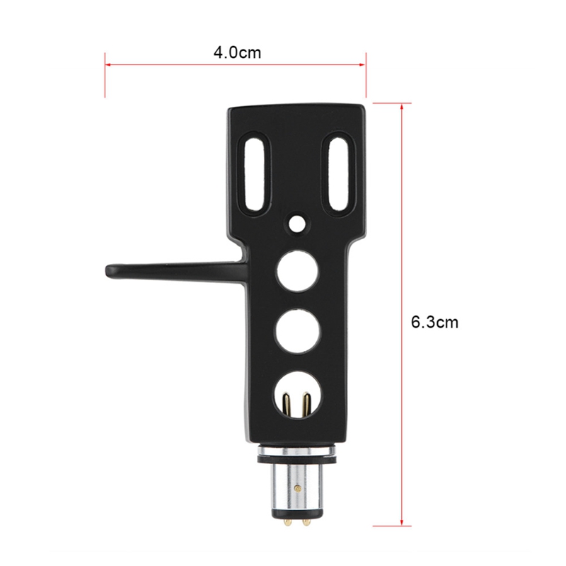 Turntable Headshell - Metal Stylus Mount - 4 Pin Contacts - for Technics & Other Phono Players