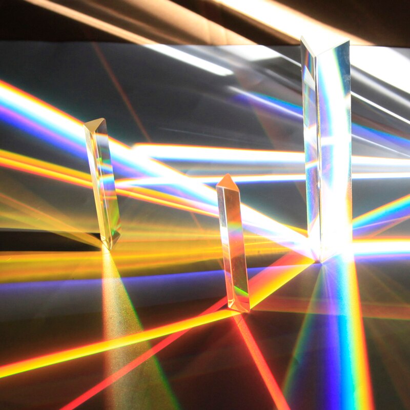 14*14*87mm Dreieckigen Prisma Um Sehen Regenbogen Größe Foto Fotografie Sieben-farbe Sonnenlicht Schüler Optische wissenschaft Experiment