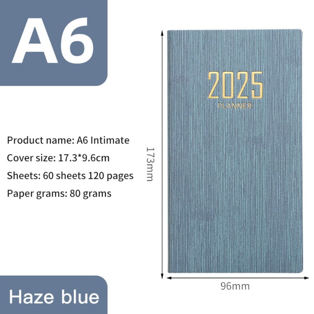 minimalistisch isches a5 2025 Agenda Buch mit Kalender zu tun Liste a5 Notizbuch Spanisch Morandi Farbe 2025 Planer Notizbuch Schul büro: Lila