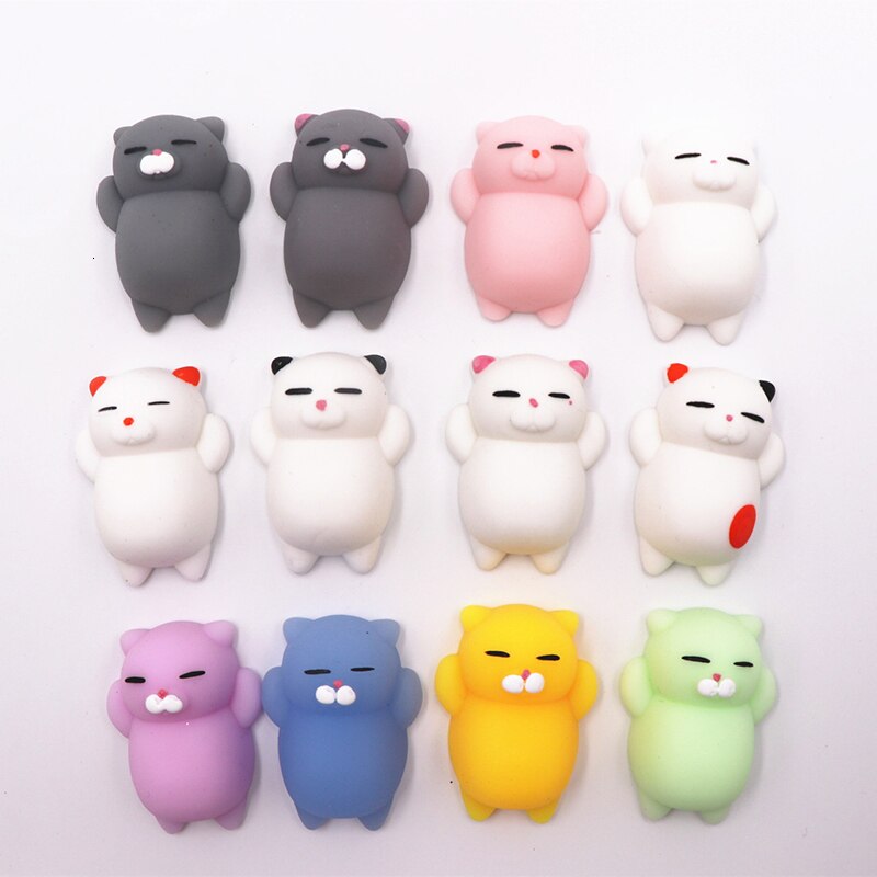 4 sztuk/partia śliczne Squishy zabawki naprężenie ulga antystresowe zabawki Kawaii Squishy zwierząt kot zabawki dla dzieci dorośli upuszczać Wysyłka 