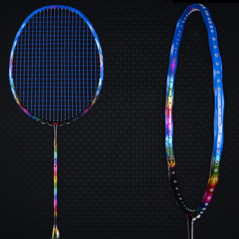 Ultra-light 4U Badminton Racket Full Carbon Fiber Resistant G5 Middle Shot High Pound Offensive And Defensive Single Shot -40