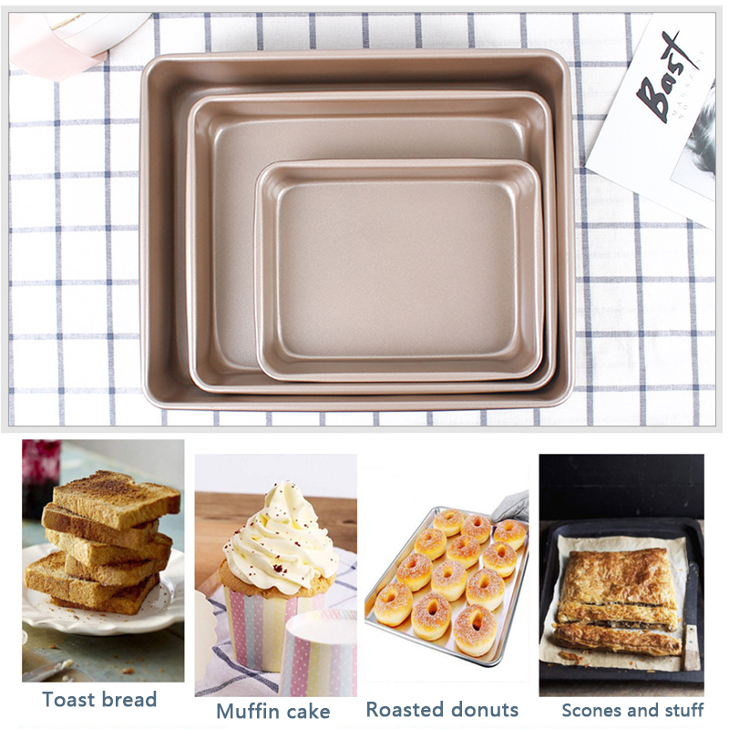 Yomdid Rechthoek Cake Bakken Pannen Duurzaam Zware Stalen Cookies Biscuit Cake Bakplaat Keuken Non-stick Pizza Brood Gebakken tool