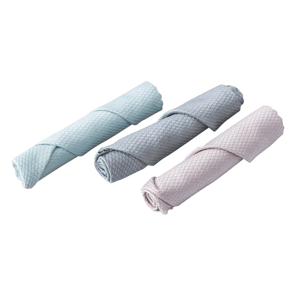 Chiffon spécial en écailles de poisson 30x40cm, pour le nettoyage du verre, pas de Traces, élimination de l'huile de cuisine, Non marquant, absorbant, serviette en peluche, 3 paquets: D6534-1A
