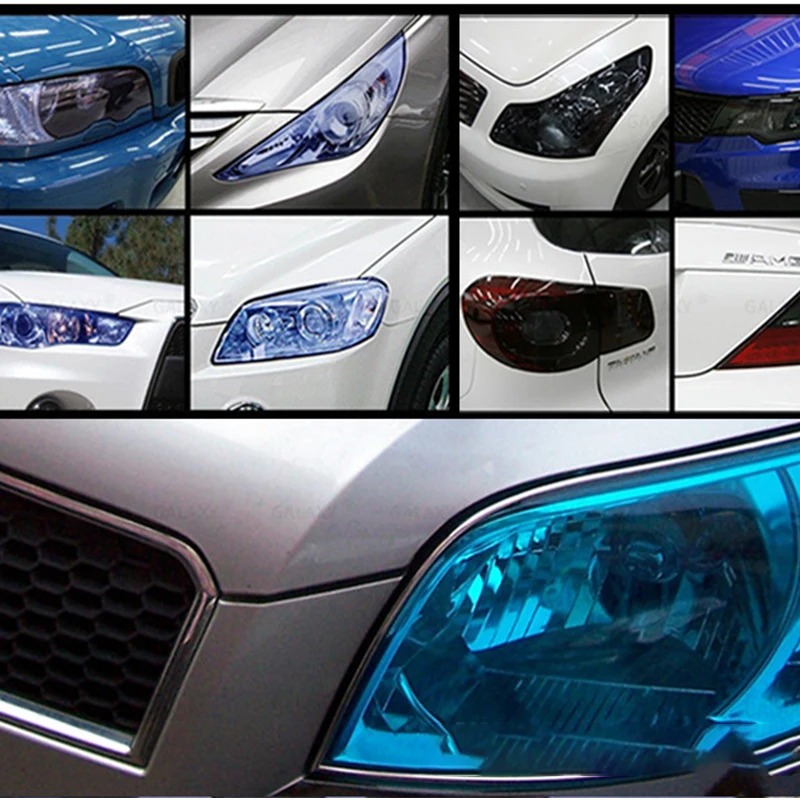 Car Headlight Taillight Protective Film Tint Vinyl Film Auto Lamp Film Sticker Sheet Color-Changing Smoke Matt Rear Fog Stickers