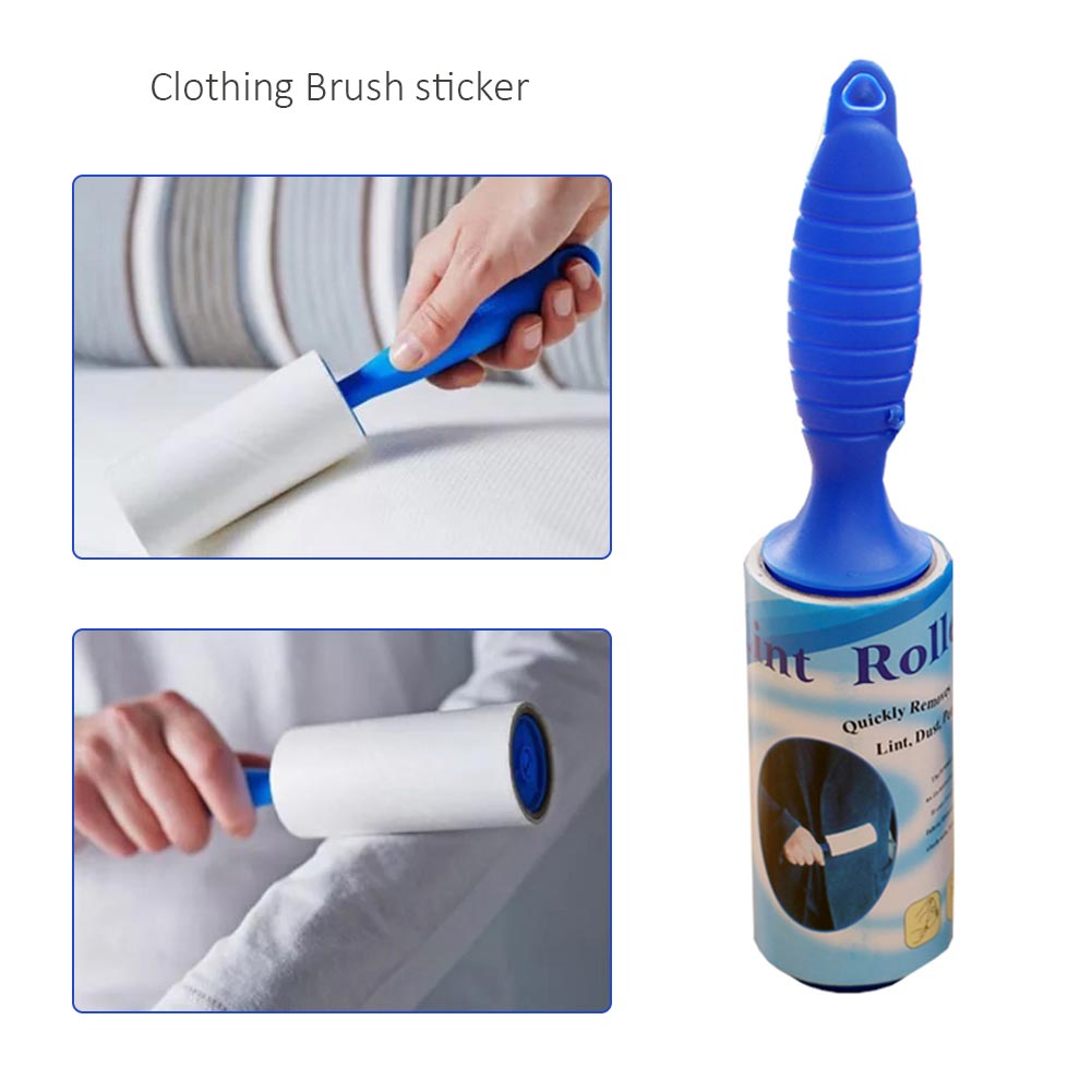 Manual Style Fluff Clothes Roller Reusable Washable Cleaner With Handle Brush Dust Remover Sticky Pet Cute Color Clean Fabric