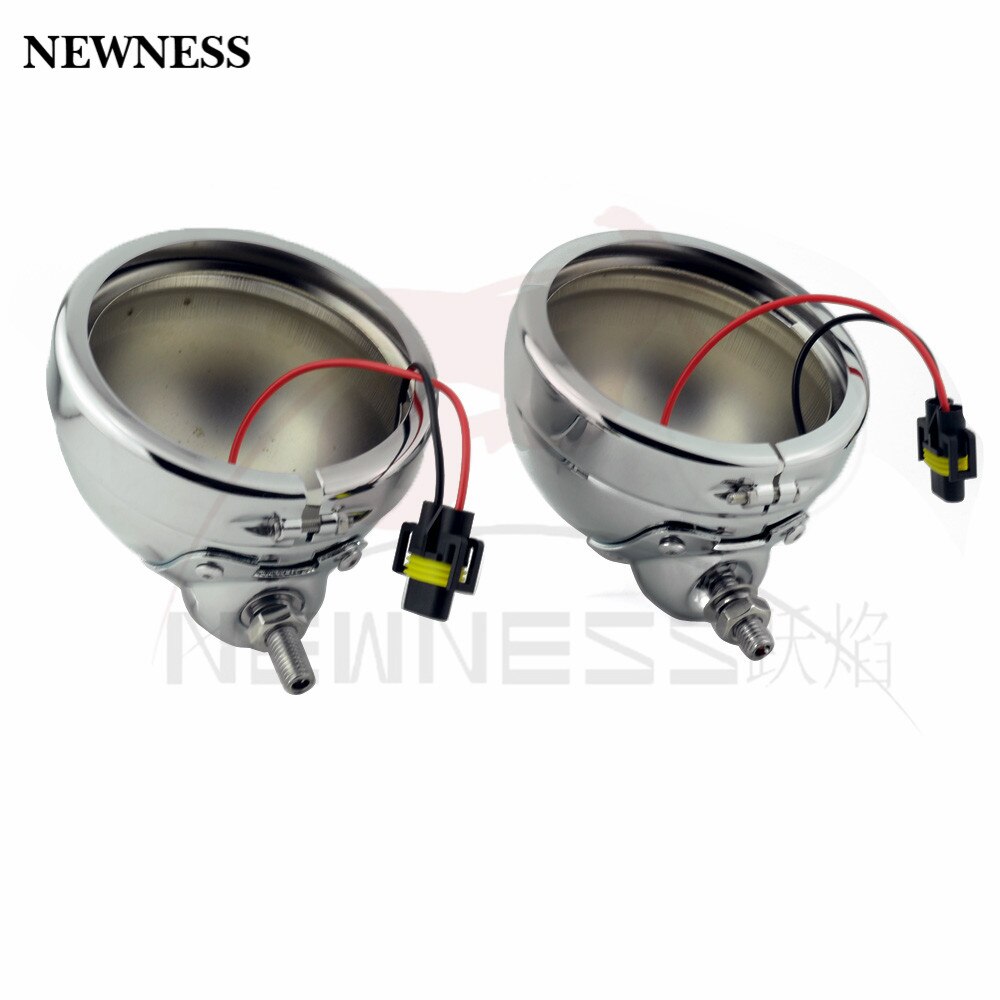 Newnm conjunto de lâmpada de neblina para motocicleta, conjunto de lâmpadas de poeira para harley road king e electra glide, flhxs, flhx, 4.5&quot;