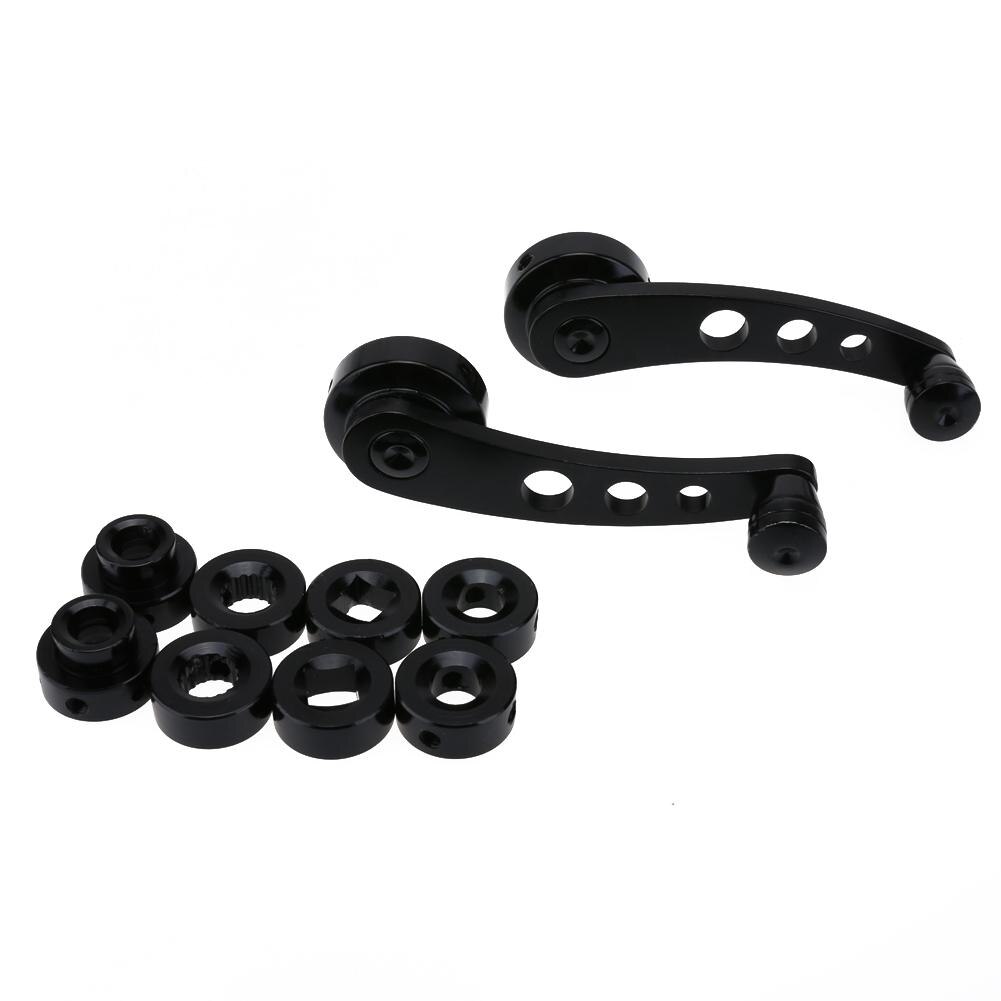2pcs Aluminum Alloy Universal Car Window Handle Winder Riser Replacement GM is suitable for most vehicles: Black