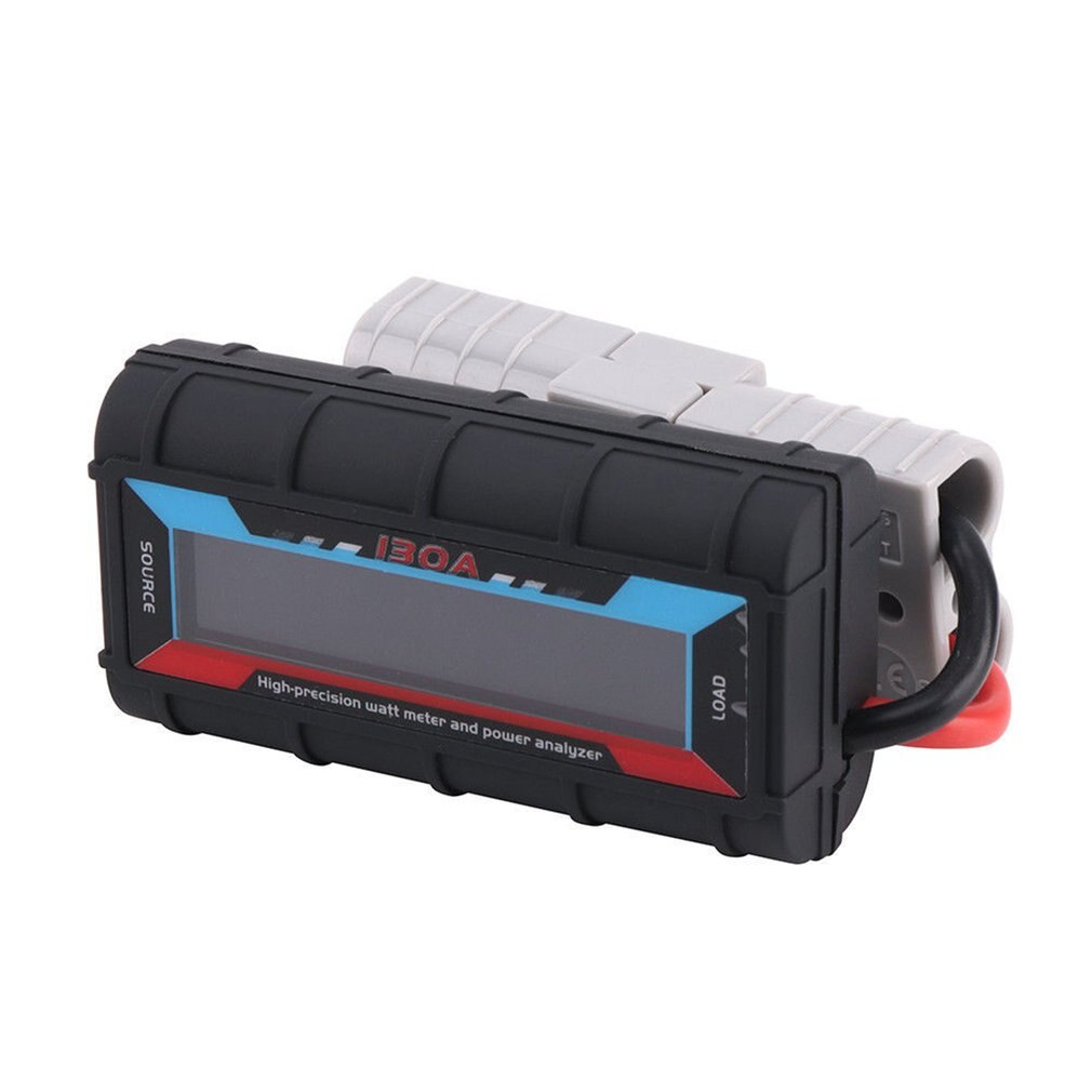 130A Watt Meter Power Analyzer Digital LCD Solar Volt Amp Anderson Style Plug