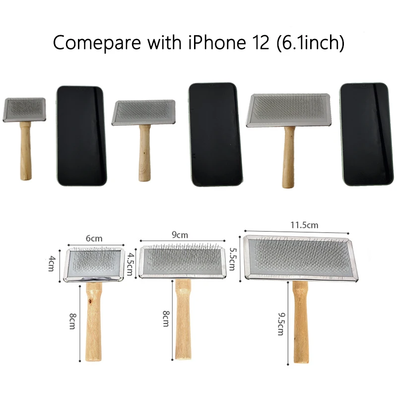 Hundehårfjerningsbørste kjæledyr katt stellebørste tre valp store hundekammer kjæledyr loppekam hund røytingskam katteutstyr