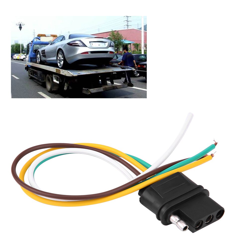 4-Way Car Connects Tail Lights/Brake Lights /Turn Signals Plug Wiring Connector TM8010 For Trailer RV Motorhome Caravan
