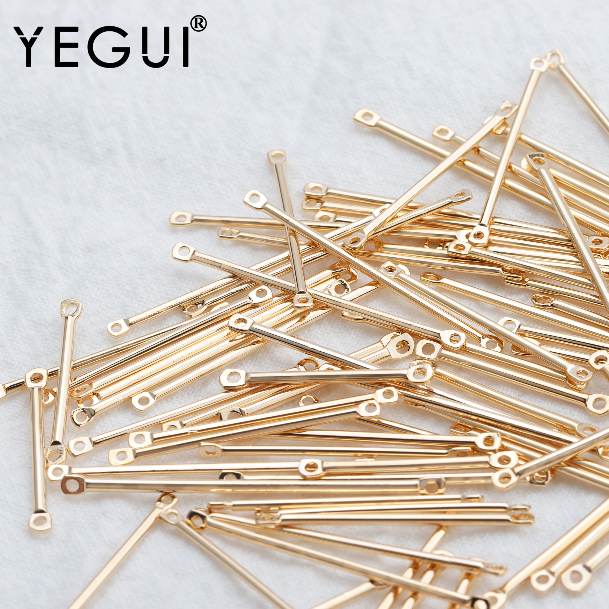 YEGUI M811,jewelry accessories,needle,18k gold plated,0.3 microns,diy accessories,nickel free,charm,jewelry making,50pcs/lot