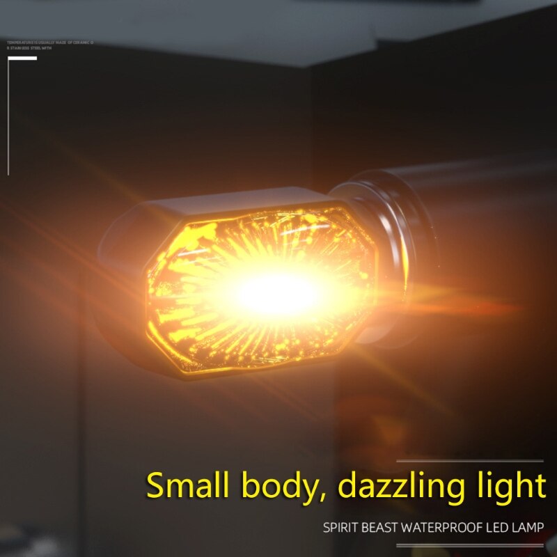 12V Universele Motorrijwiel Richtingaanwijzer Blinker Amber Light Waterdichte Lampje