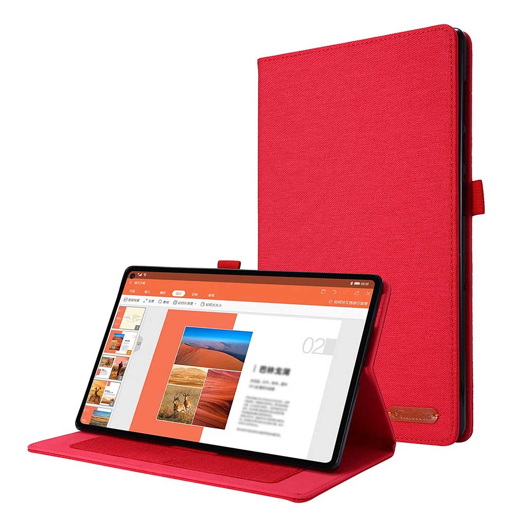 Hoesje voor lenovo tab  m10 fhd plus 10.3 " tb -x606f x606x smart cover leren flipstandaard hoesje voor lenovo tab  m10 fhd plus: Rood