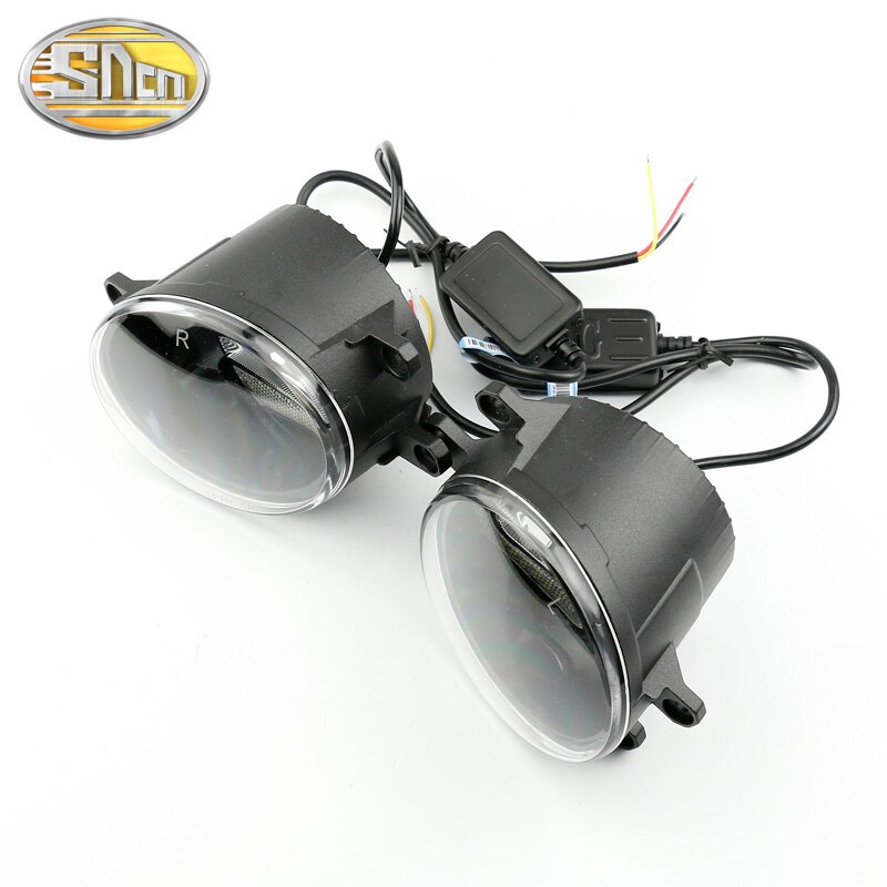 2-IN-1 Functions Safety Driving Auto Bulb LED Daytime Running Light Car Projector Fog Lamp For Toyota RAV4