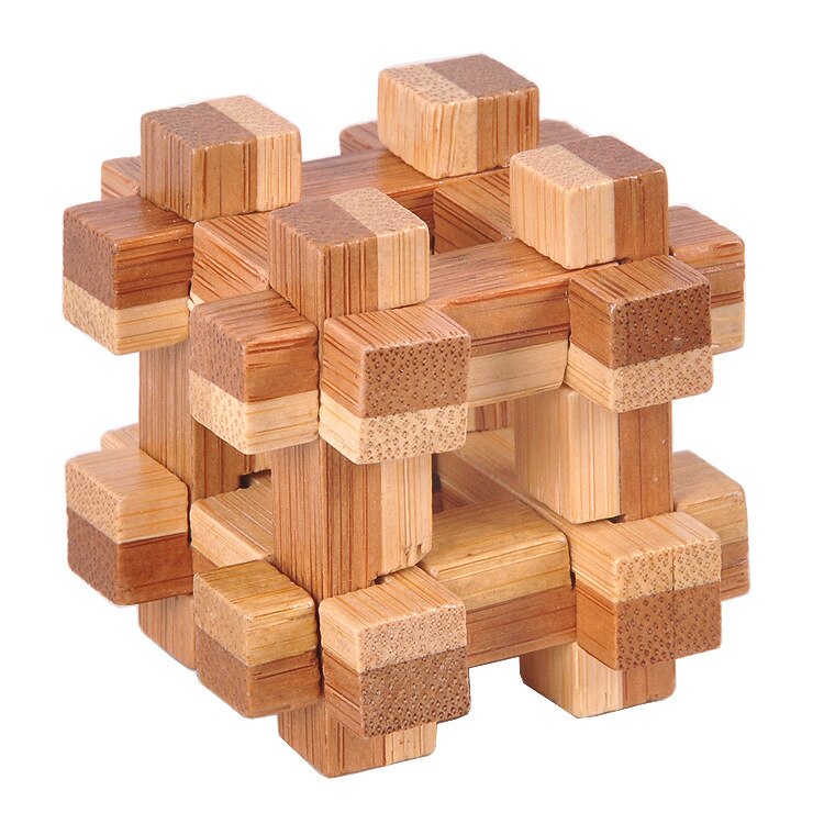Kong Ming Luban blokada dzieci dzieci 3D Handmade drewniane zabawki inteligencja dla dzieci łamigłówki gra Puzzle edukacyjne zabawki: Cage lock