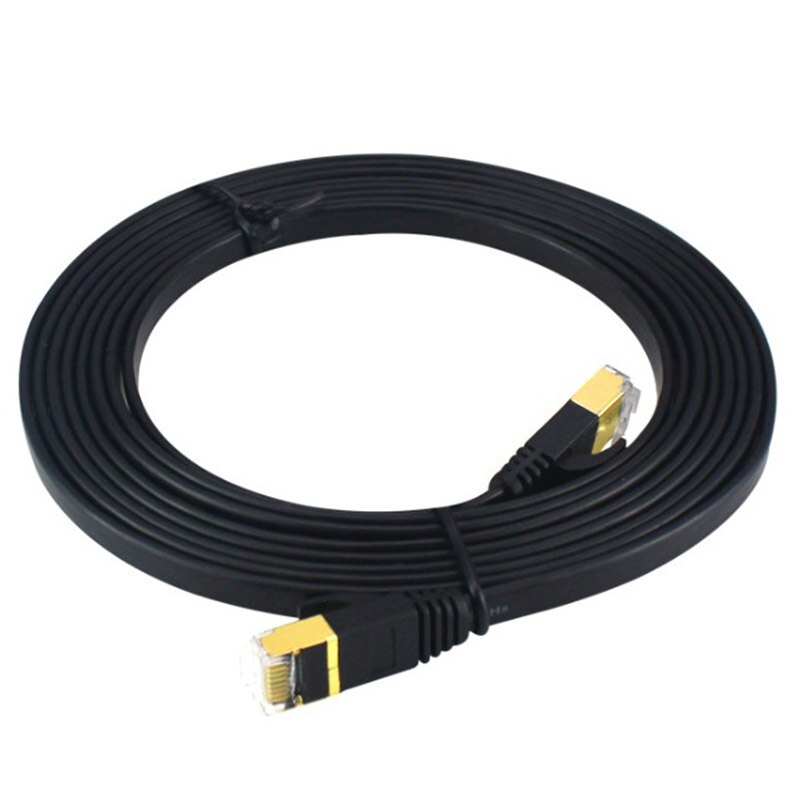 2m Flat network cable 10G cat7 high-speed category 7 pure copper Gigabit broadband shielded household network cable
