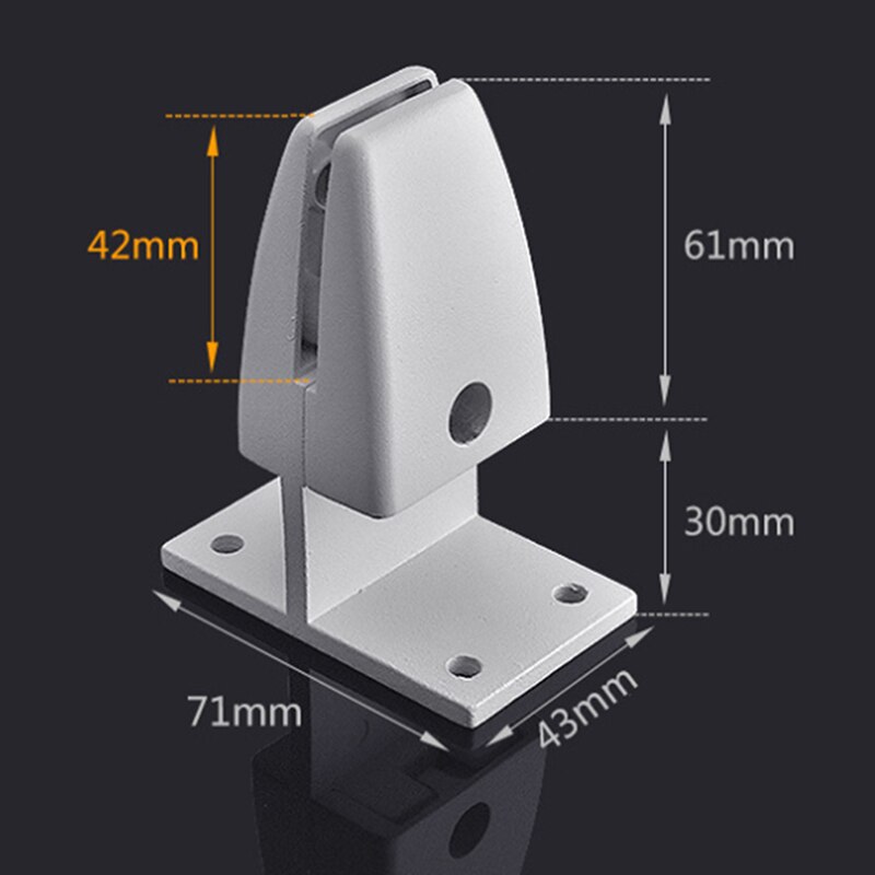 Glass Shelf Holder Glass Clamps T Shaped Aluminum Alloy Shelf Support Bracket Home Office Desk Glass Screen Folder Clip